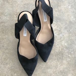 Diane von Furstenberg Blaire Suede Point Toe Heel